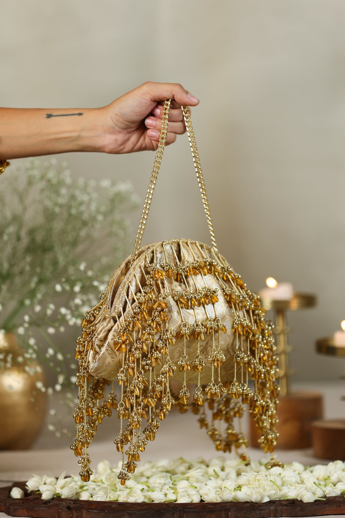 Latika Gold Handbag image 2