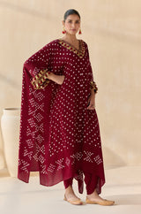 Daksha - Maroon (Kaftan)