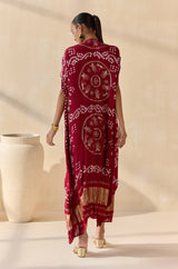 Neelanshi Maroon Kaftan