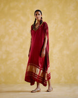 Amor- Maroon kaftan dress - 5elements