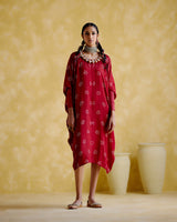 Annapoorna- maroon bandhini Kaftan - 5elements