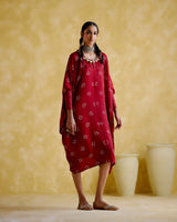 Annapoorna- maroon bandhini Kaftan - 5elements