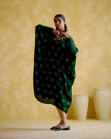 Annapoorna- green bandhini Kaftan - 5elements