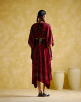 Annika - maroon bandhini - 5elements