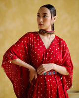 Annika - red bandhini - 5elements