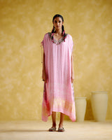Anuradha -Kalamkari Pink Kaftan - 5elements
