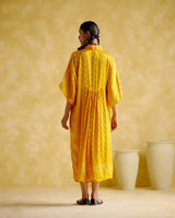 Devadarsana- Mustard handcrafted kaftan - 5elements