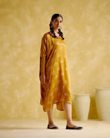 Annapoorna- yellow bandhini Kaftan - 5elements