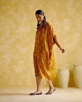 Annapoorna- yellow bandhini Kaftan - 5elements