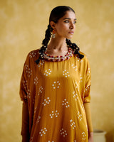 Annapoorna- yellow bandhini Kaftan - 5elements