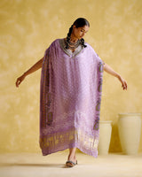 Anuradha -Kalamkari Purple Kaftan - 5elements