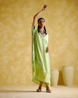 Anuradha -Kalamkari Neon Kaftan - 5elements