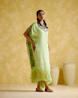Anuradha -Kalamkari Neon Kaftan - 5elements