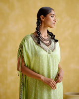 Anuradha -Kalamkari Neon Kaftan - 5elements