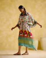 Angela-Pichwai print digital kaftan - 5elements
