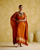 Amor- Orange kaftan dress - 5elements