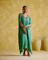 Dakshayani -sage green kaftan - 5elements
