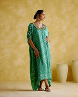 Dakshayani -sage green kaftan - 5elements