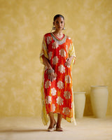 Amrapali- Digital print kaftan - 5elements