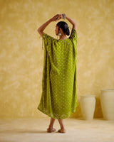 Dakshayani -green kaftan - 5elements