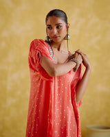 Dakshayani -Peach orange kaftan - 5elements