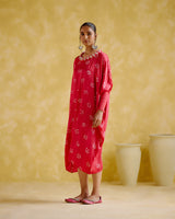 Annapoorna- pink bandhini Kaftan - 5elements