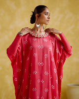 Annapoorna- pink bandhini Kaftan - 5elements