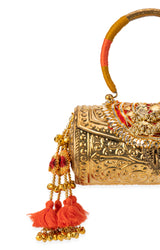 Tanvika Gold Handbag