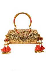 Tanvika Gold Handbag