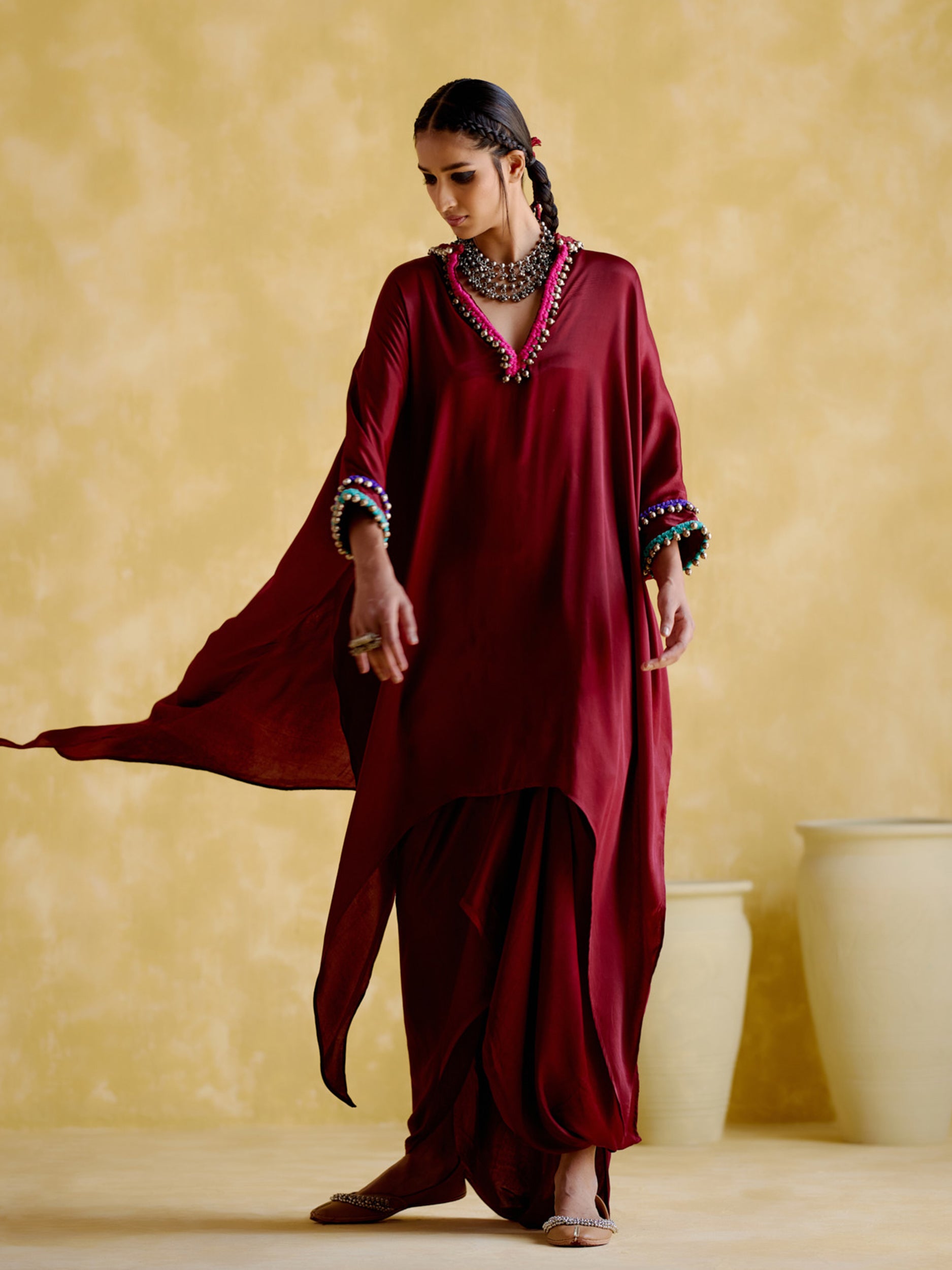 Bhavishya Maroon Co Ords Set