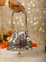 Silver Peacock (Potli)