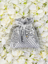 Glow Silver Potli (Bag)