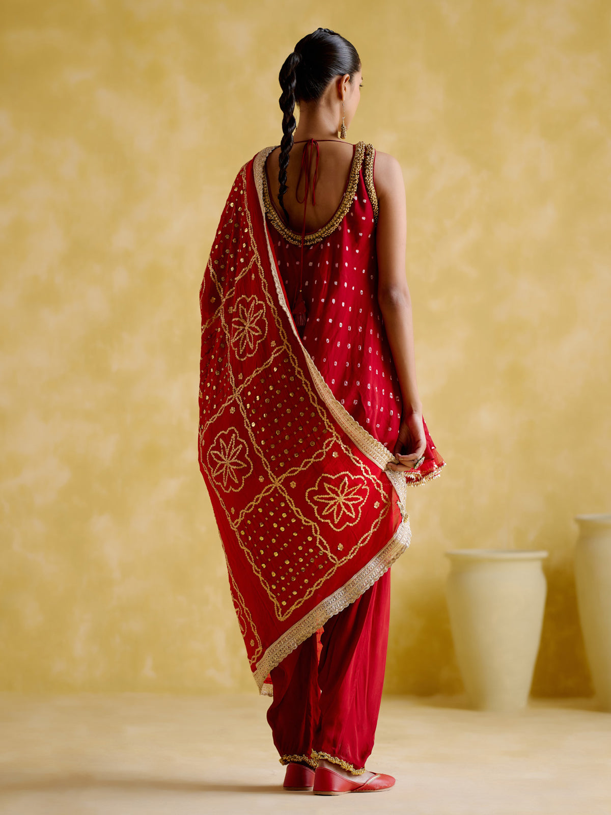 Neo Red Kurti Kurta Set