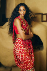 Raktima Fringe Bandhani Set