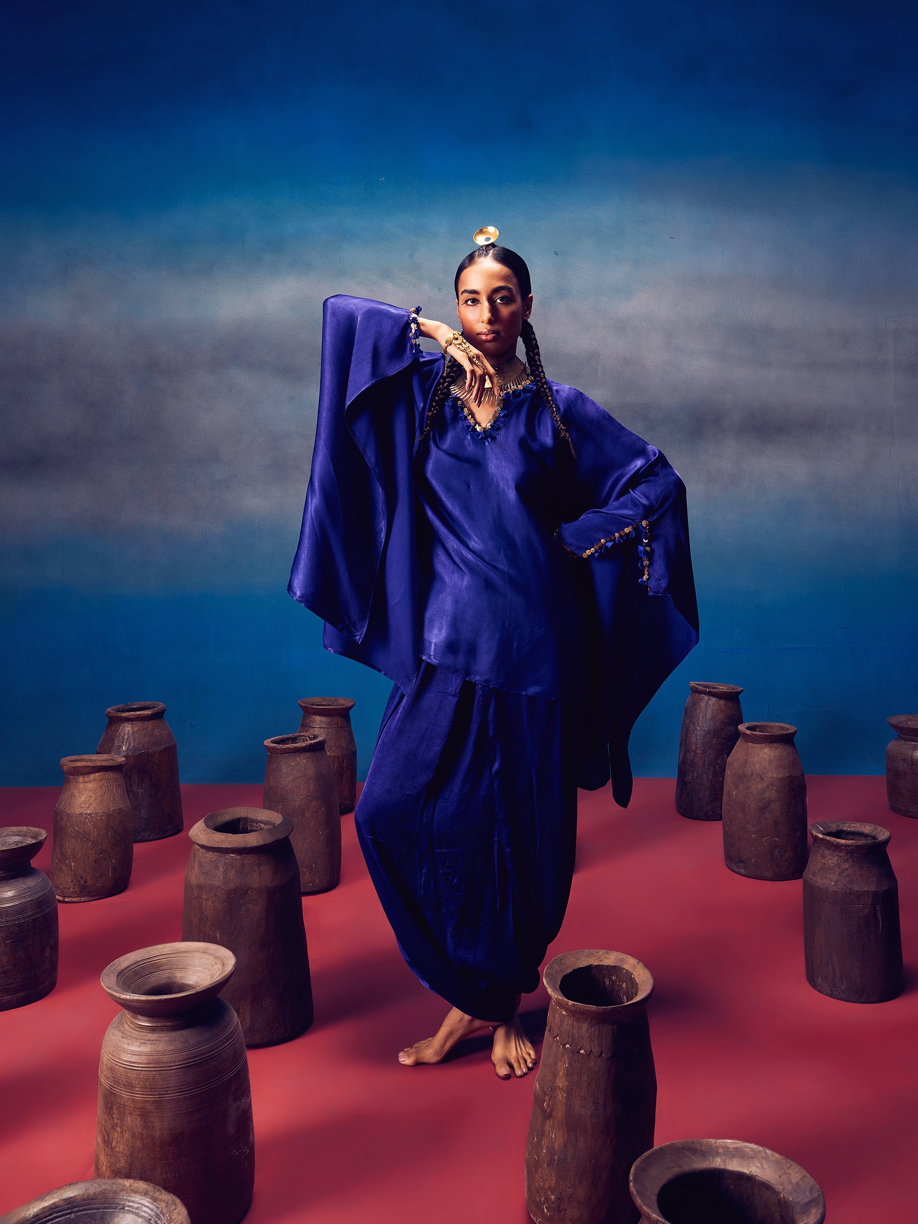 Arundhati Blue (Kaftan Set)