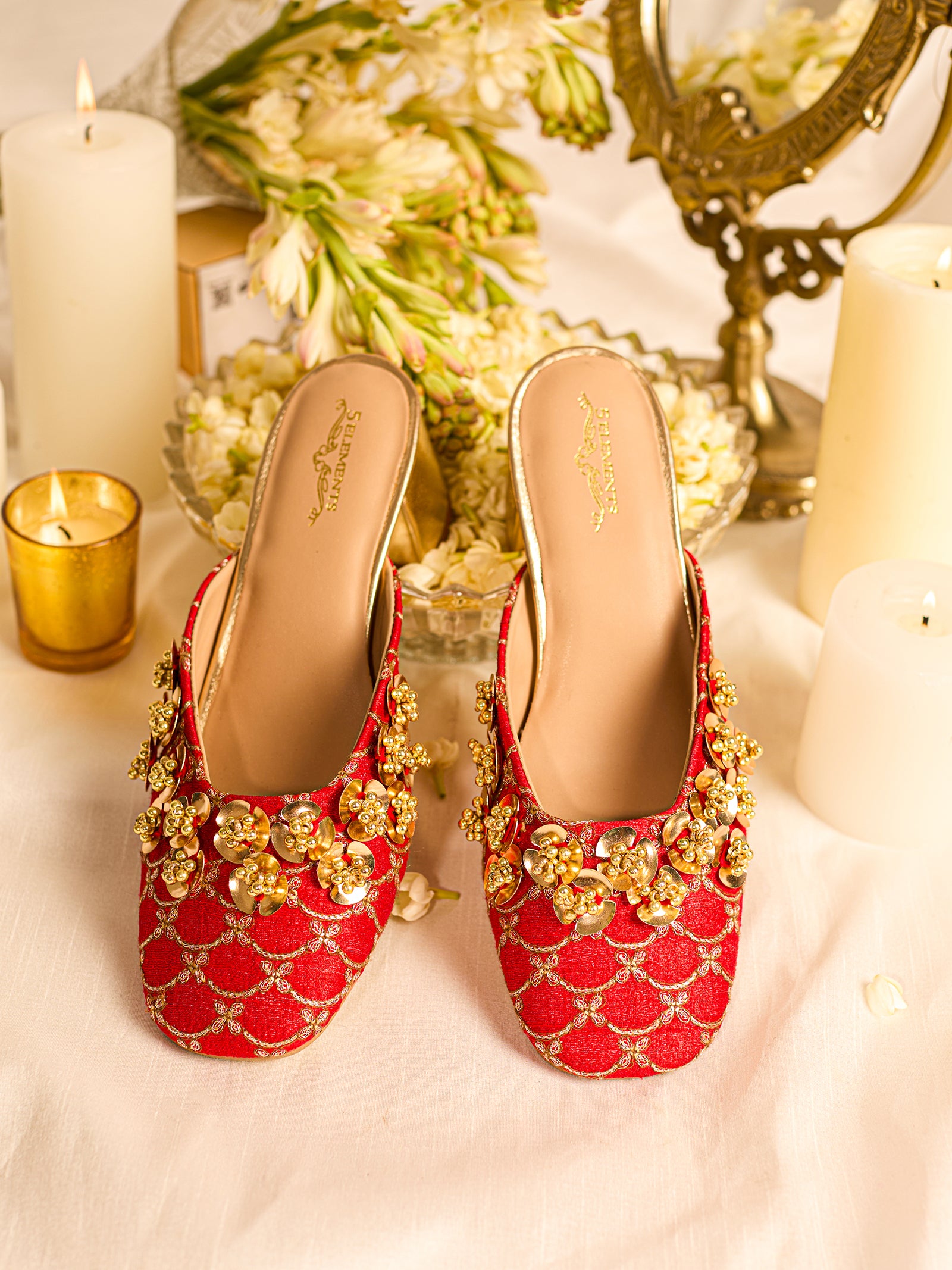Nabhya Red (Mule Heel)