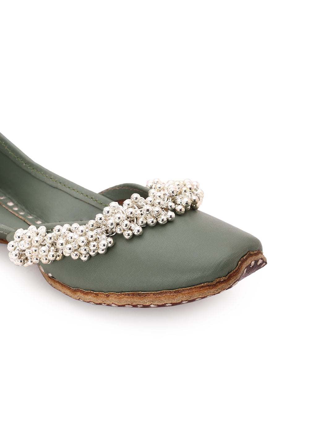 Ghungroo Blast Kids Jutti - Olive Green 5elements