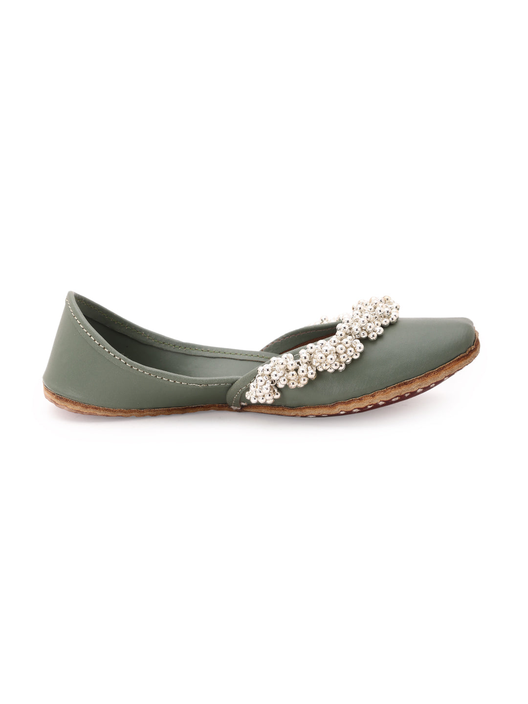 Ghungroo Blast Kids Jutti - Olive Green 5elements