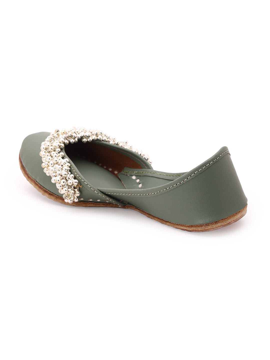 Ghungroo Blast Kids Jutti - Olive Green 5elements