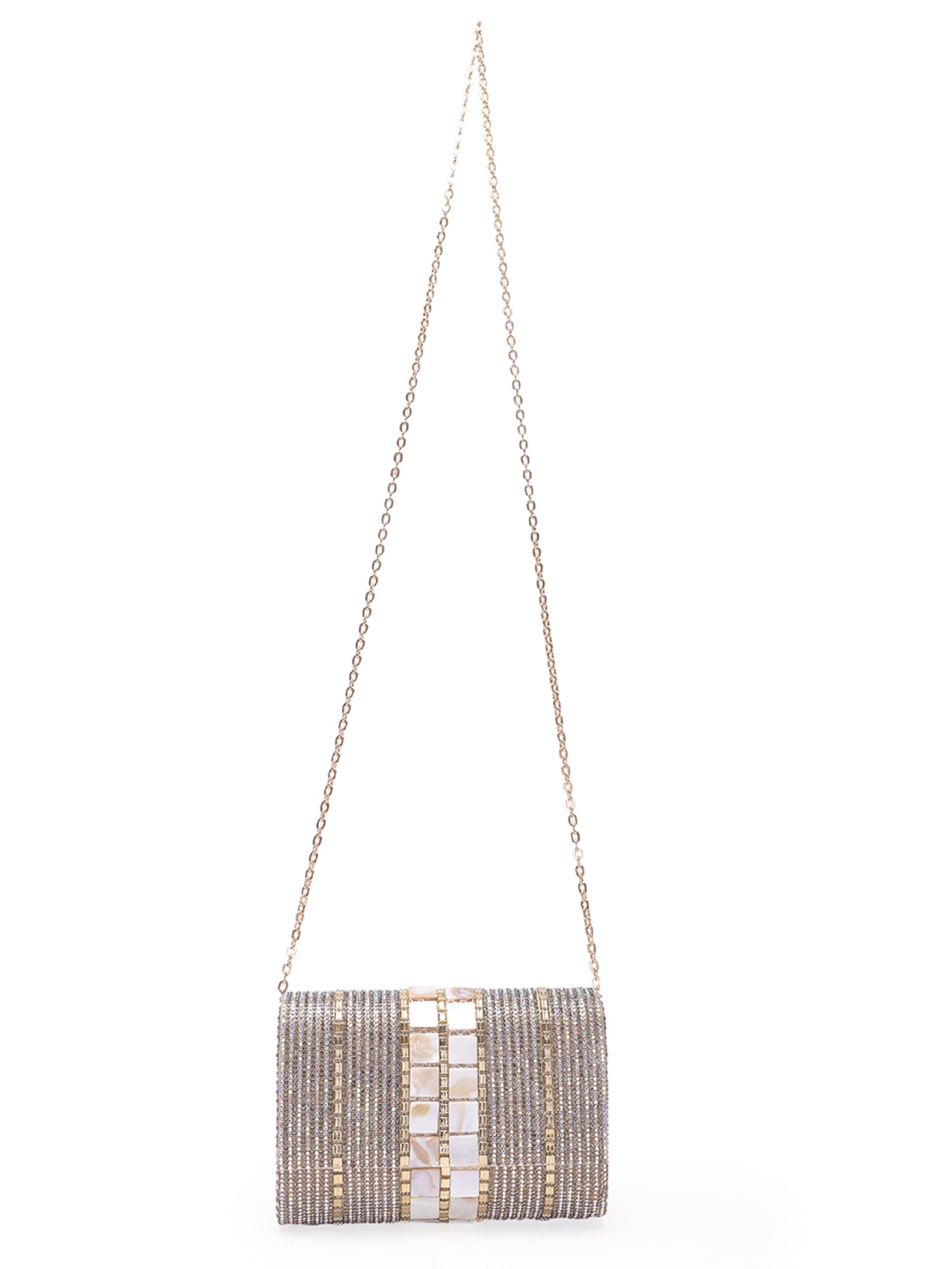 Geometric Embroidered Clutch 5elements