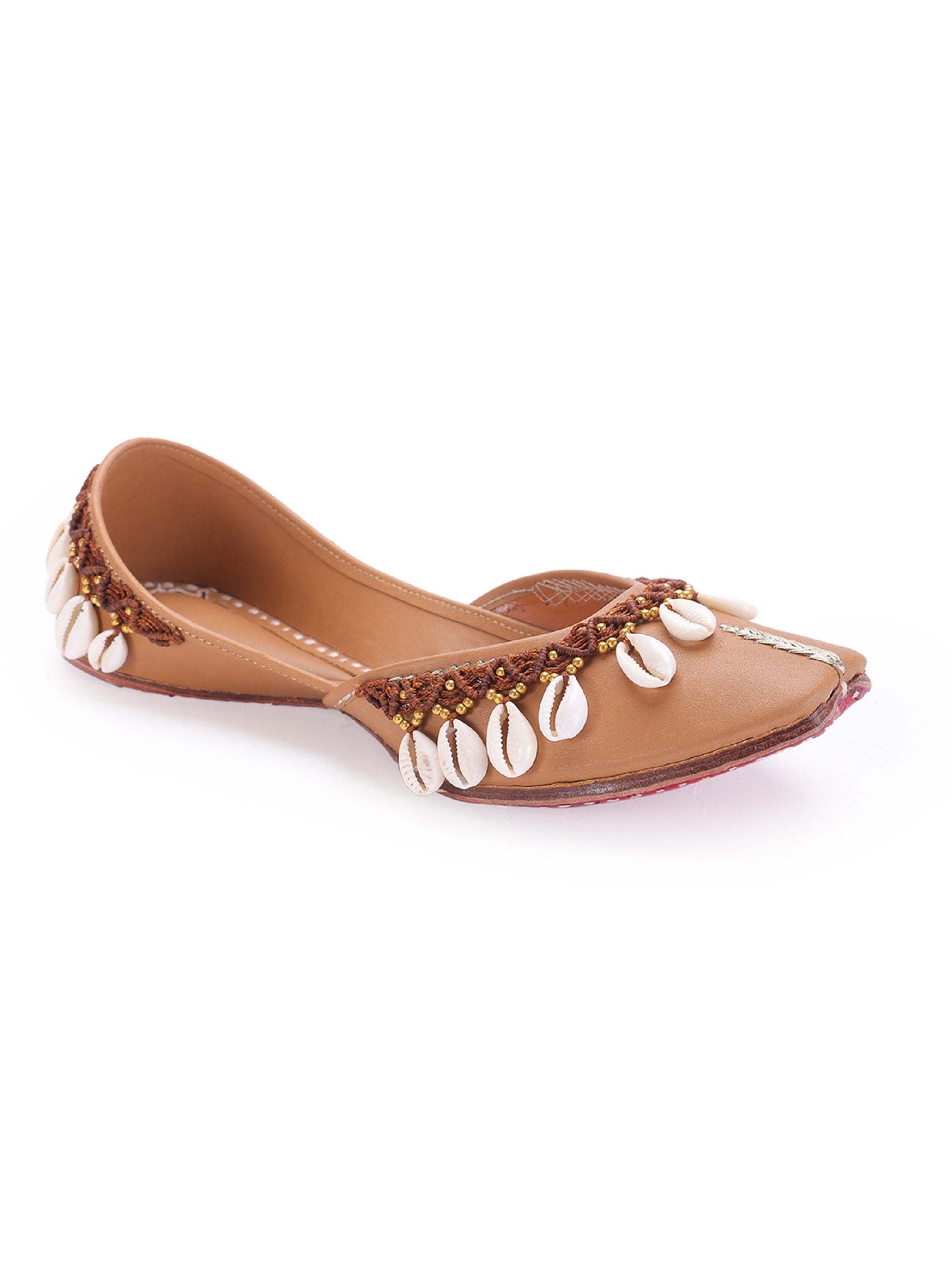 Brown Upper Sea Shell Tassel (jutti) 5elements