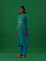 Ditya - Turquoise kurta Set - 5elements