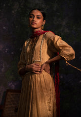 Rutvi - Gold kurta Set - 5elements