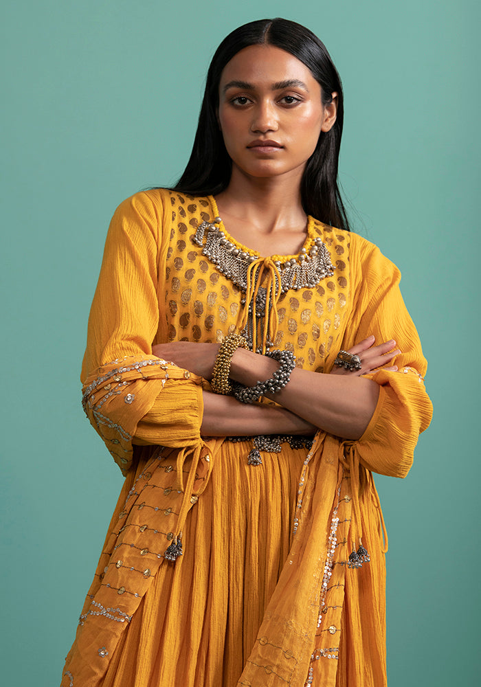 Adhira - Yellow kurta Set - 5elements