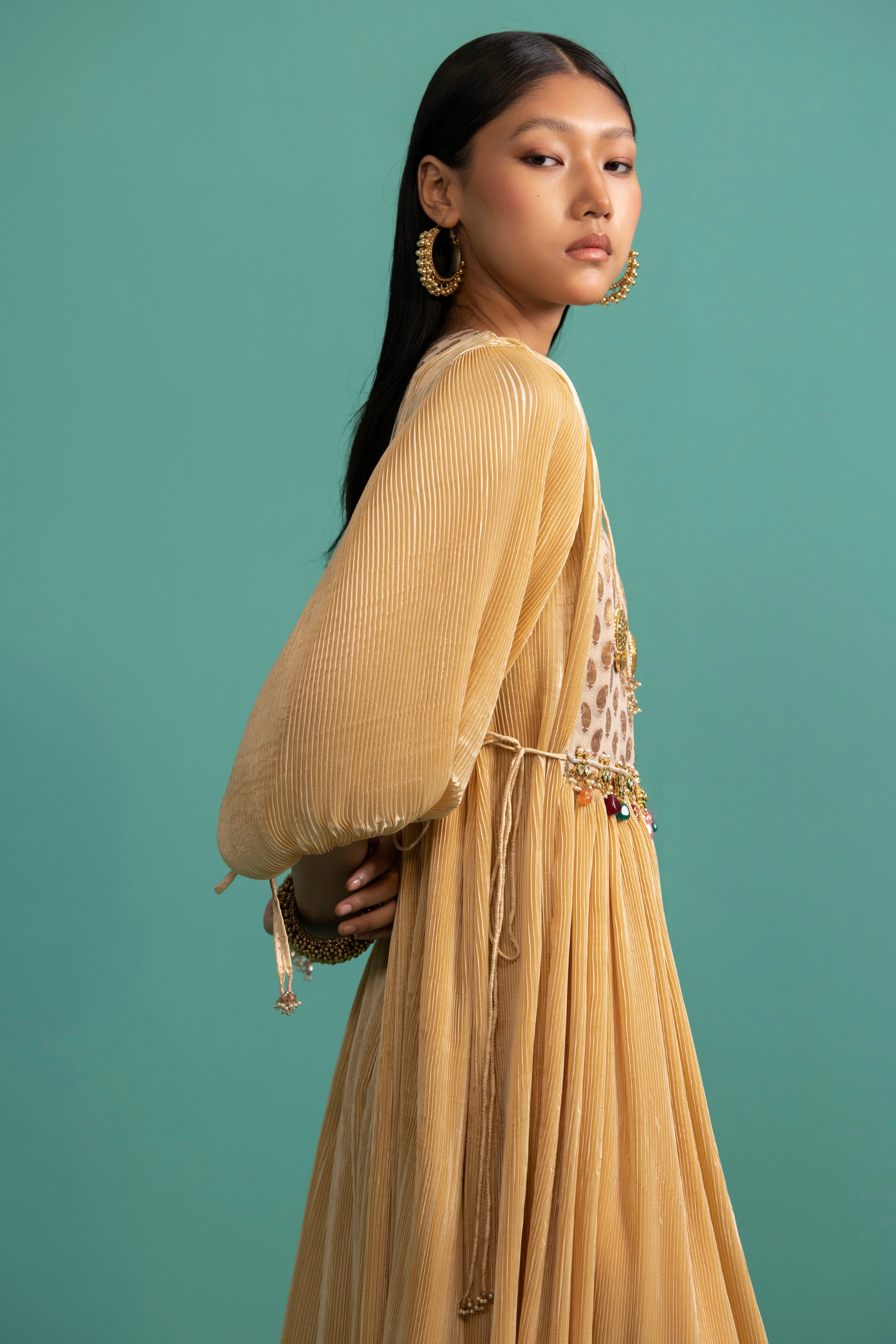 Trishika - Beige kurta Set - 5elements