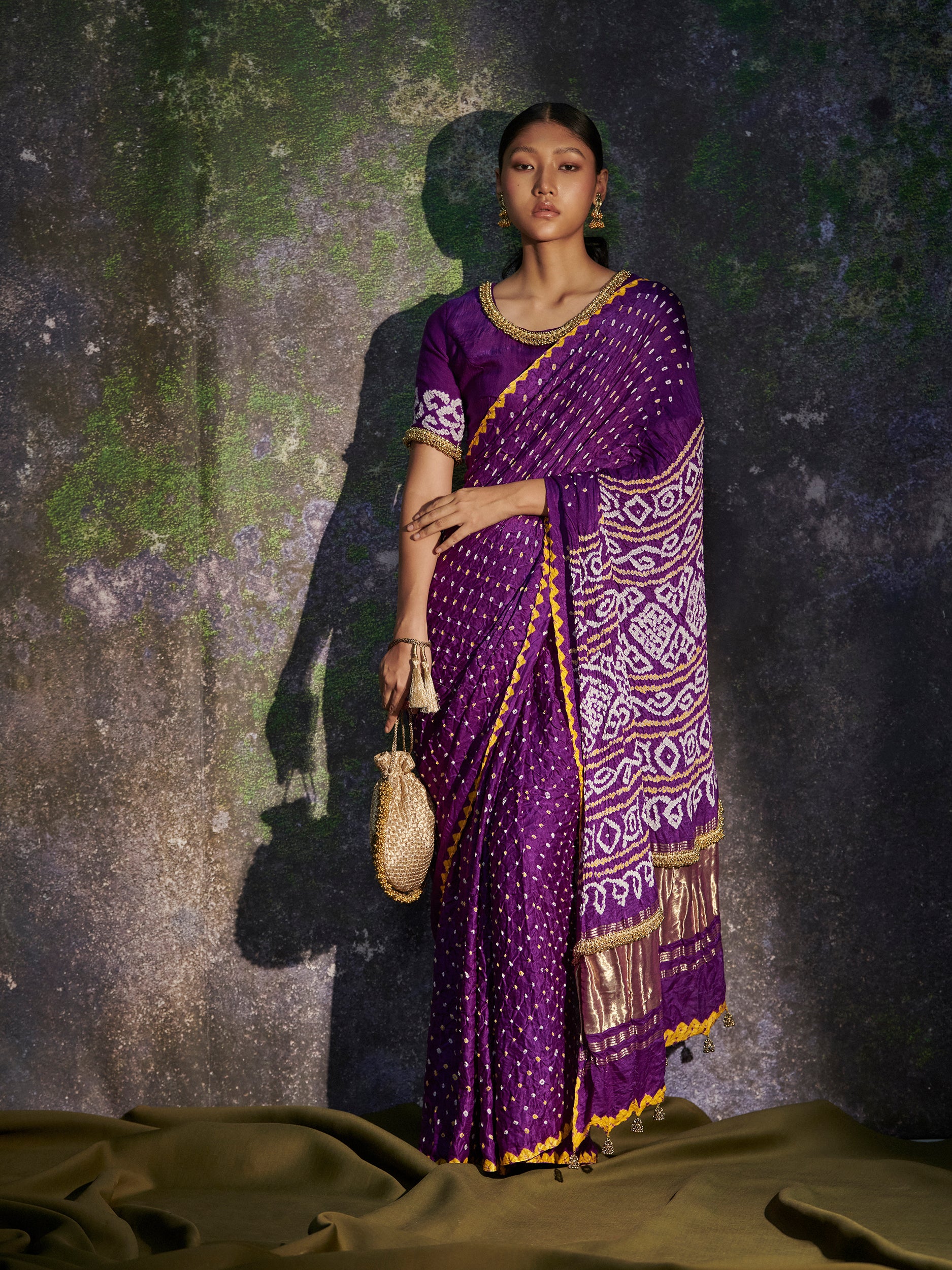 Ambika - Purple Saree - 5elements