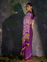 Ambika - Purple Saree - 5elements