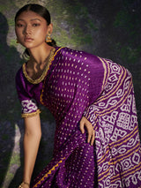 Ambika - Purple Saree - 5elements