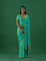 Ambika - Turqouise Saree - 5elements