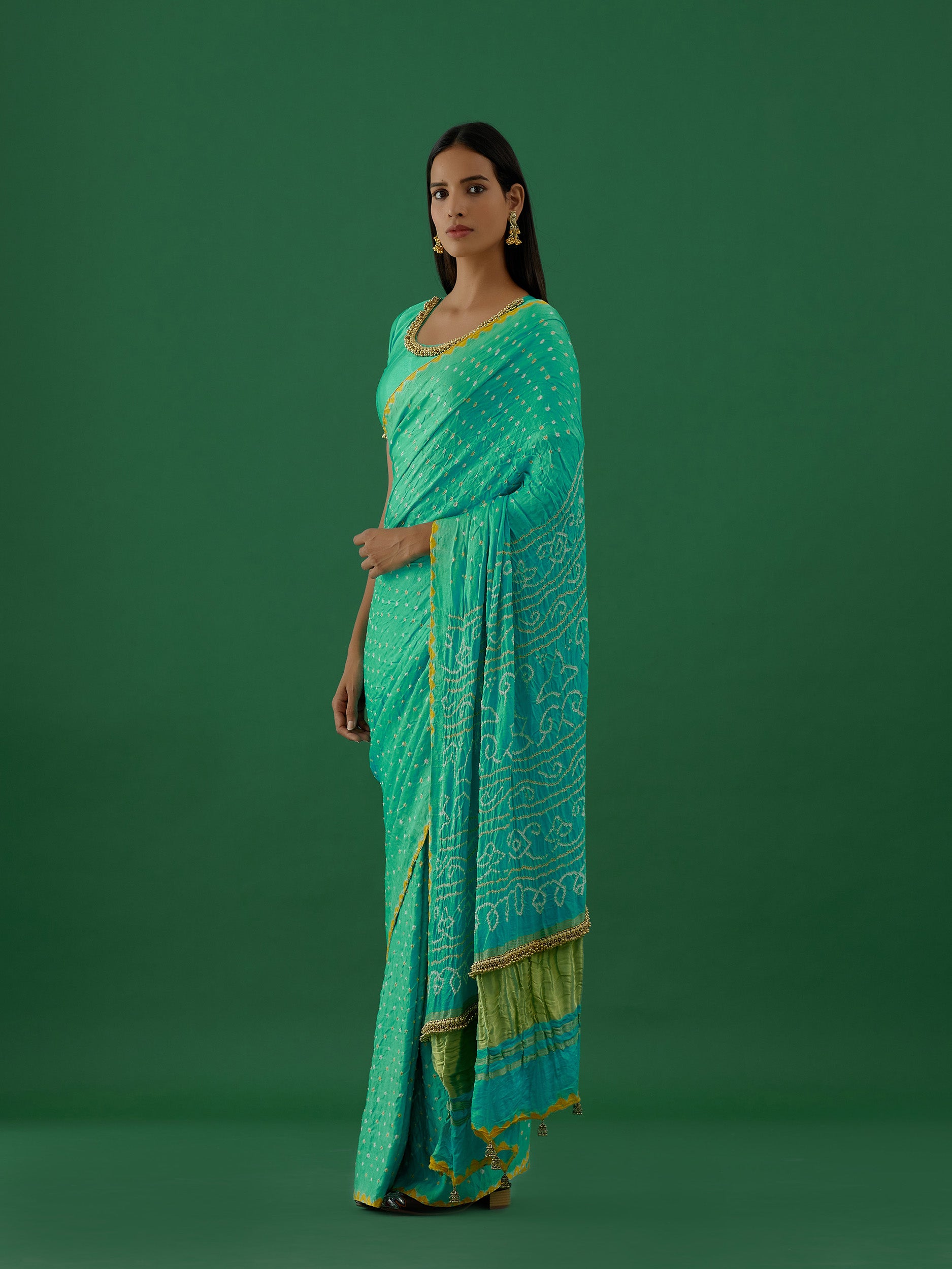 Ambika - Turqouise Saree - 5elements